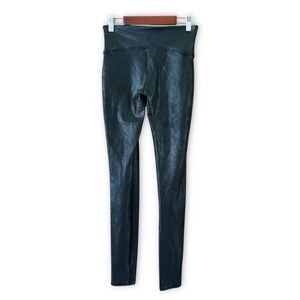 Spanx Ready-to-Wow! Faux Leather Leggings Black Size Small